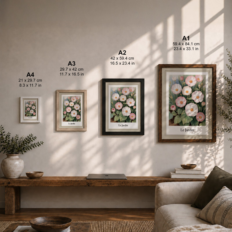 Le Jardin Blooms Botanical - Print, Unframed, A2 - 59.4 x 42.0 cm