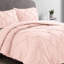 Ensemble d'édredon de 3 pièces en microfibre à nervures Swift Home - couleurs unies et motifs rayés - toutes saisons, durable, facile d'entretien-156299569-156299573