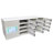 FixtureDisplays@ 25.9" x 9.1" x 10.4" Touchscreen Secure Cellphone Locker System with Restricted Access 110V outlet Per Slot 10210-WHITE
