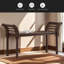 Banc élégant de style rétro avec pieds tournés, banc de bout de lit pour la décoration de la chambre à coucher ou du salon-1452165536