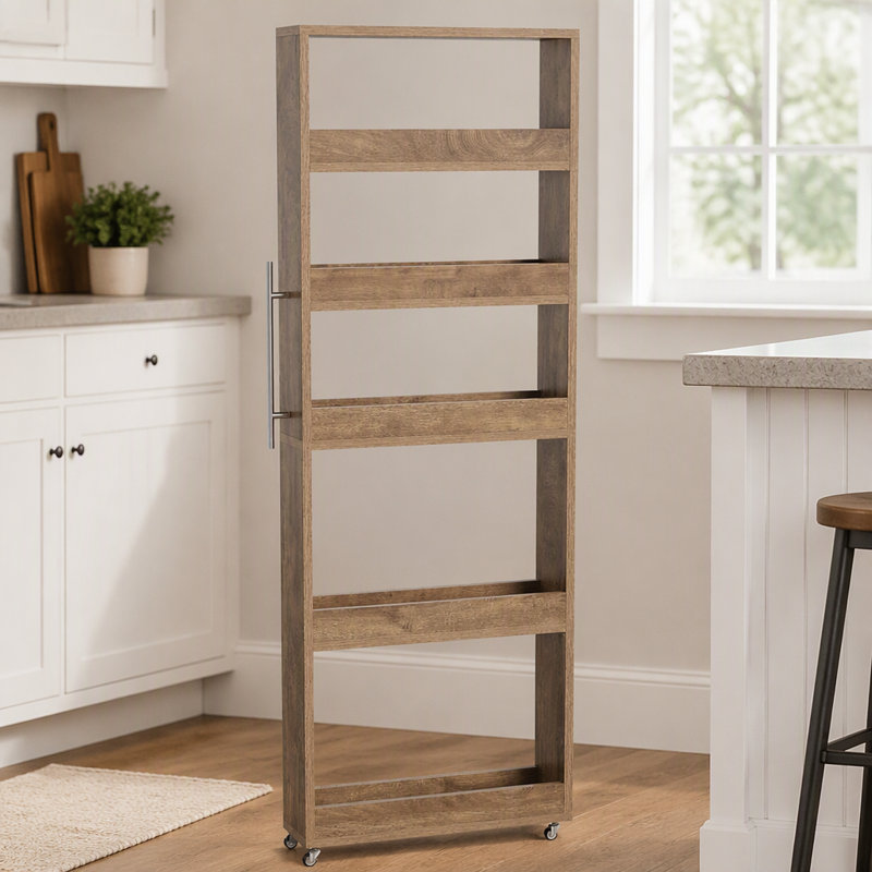 21.7 " W Kitchen Cart, Brown