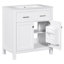 30-inch Bathroom Vanity With Ceramic Basin, Modern White Cabinet 2 Doors And Shelf, Soft Close Door, Robust Structure 30" Sink, Two A Doors, Construction-788739377