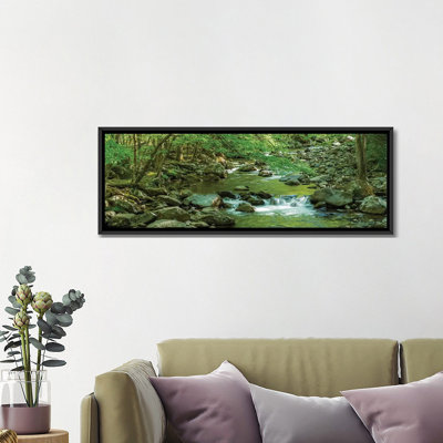 Reproduction de photo sur toile tendue, "flowing creek, great smoky montagnes national park, tennessee, usa"