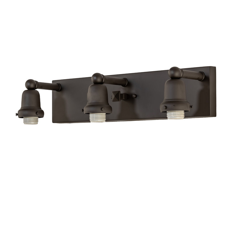 "T" Mission Vanity Light, 10" H x 24" W x 9.5" D, Sahara Taupe, Craftsman Brown