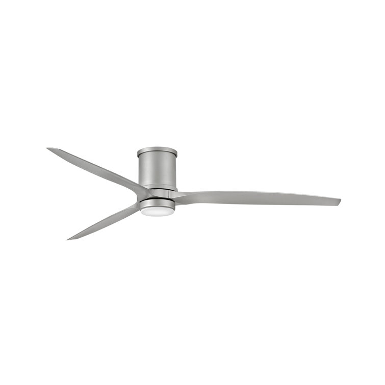 Hover 72-in Indoor/Outdoor Flush Mount Smart Ceiling Fan with Integrated LED + Remote
