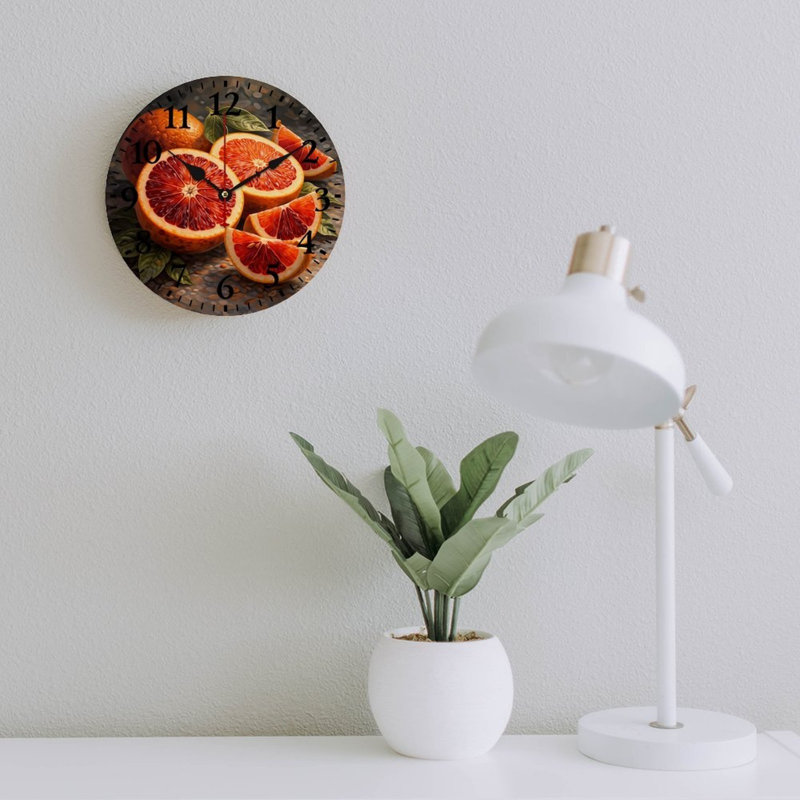 Décoration murale orange sanguine, 12 po x 12 po