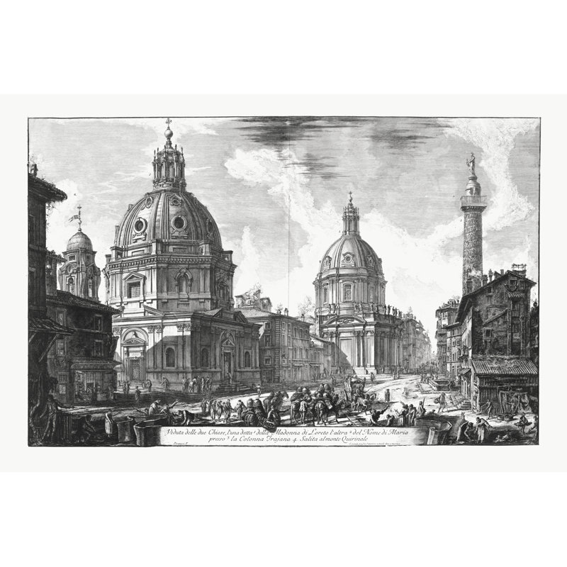Veduta Della Chiese Della Madonna by Piranesi - Wrapped Canvas Art Prints, 51cm H x 76cm W x 3.8cm D