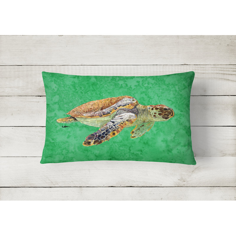 Turtle Outdoor Reversible Throw Pillow