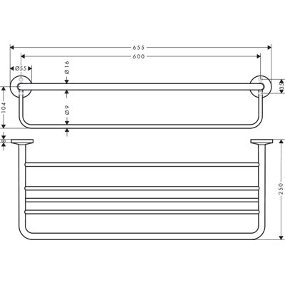 Universal Circular 1 Wall Mounted Towel Rack