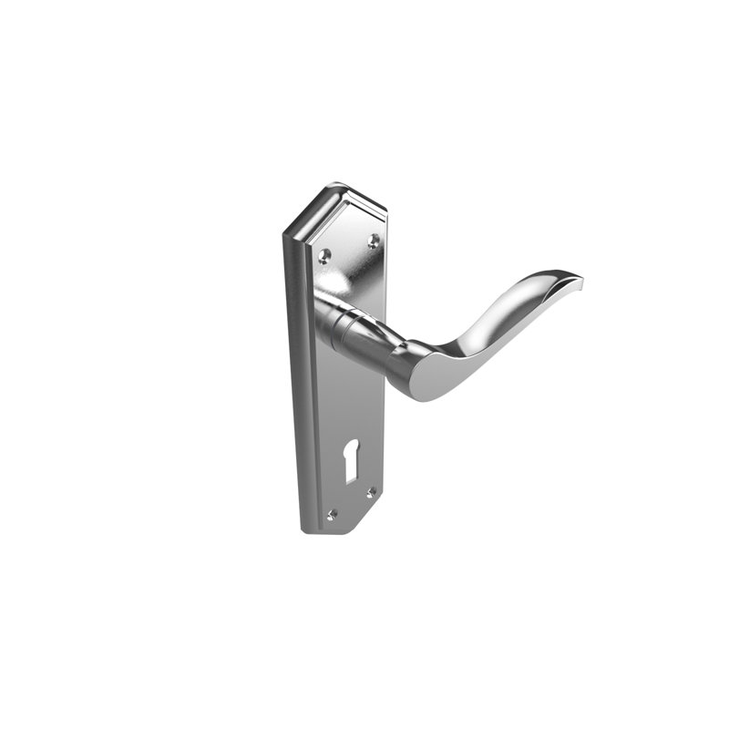 Paris Jefferson Door Handle, Satin Chrome