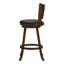 Tabouret pivotant Caesare en brun et noir-41772980