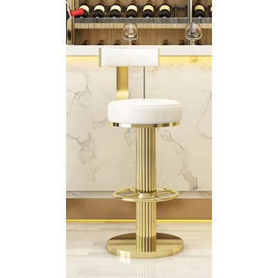 Sigolf Upholstered Stool with Metal Frame