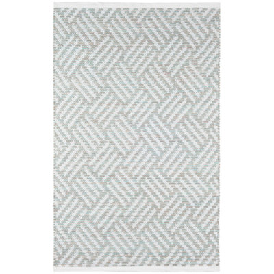 Crisscross Ocean Handwoven Indoor/Outdoor Rug