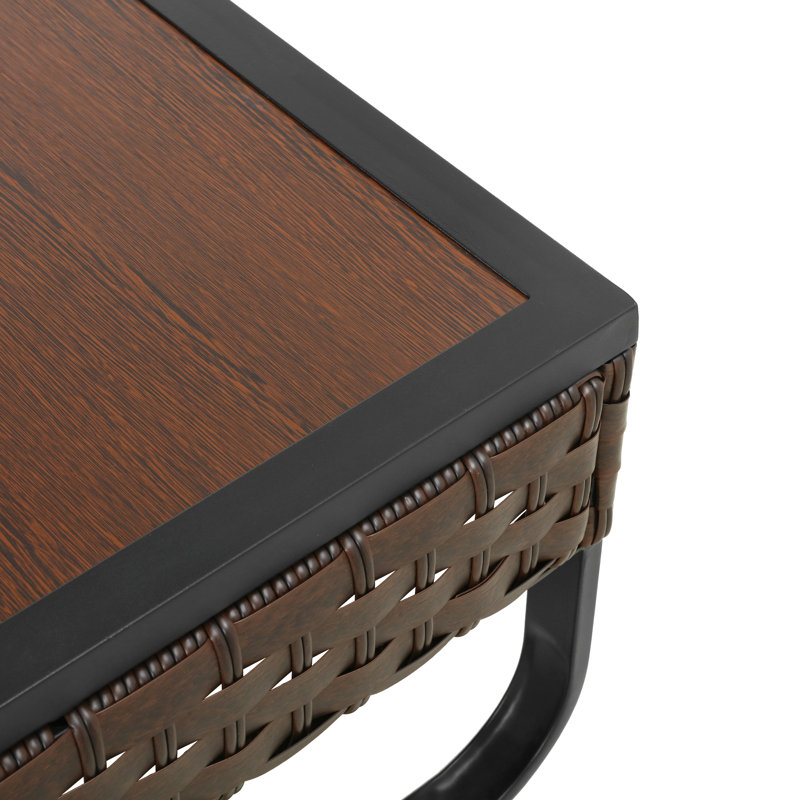 Heiman Rectangular Metal Outdoor Coffee Table , 47.2'' in. W 23.6'' in. D