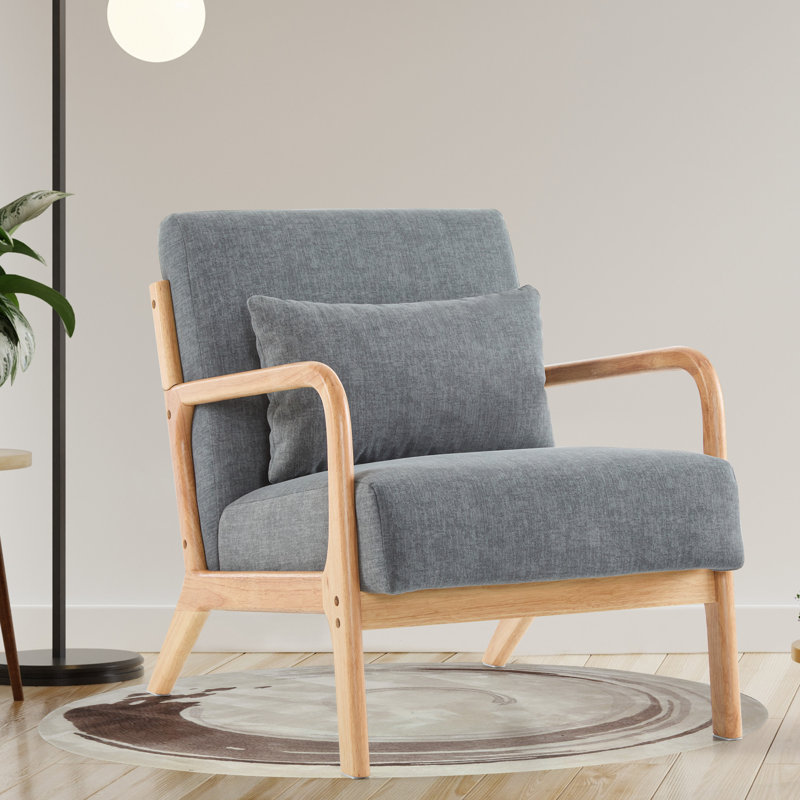 Upholstered Armchair, Dark Grey