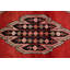 Tapis décoratif en laine de conception unique noué à la main de couleur rouge Hamedan de 4 pi 2 po x 6 pi 7 po Caillan