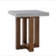 Table de bout en faux keven et finition en noyer