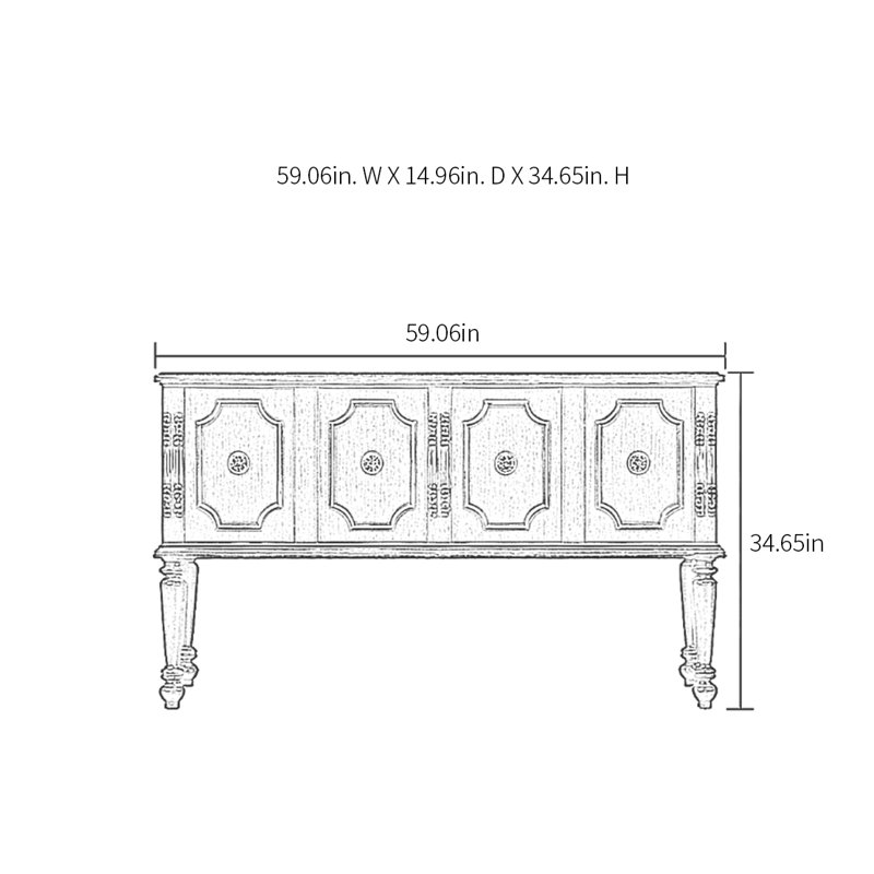 Buffet Minimalist avec 4 portes