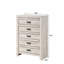 Meuble de chambre à coucher 1 tiroir contemporain à cinq tiroirs avec finition beige et gris rustique
