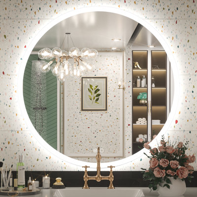 Round Dimmable Anti-Fog LED Vanity Mirror