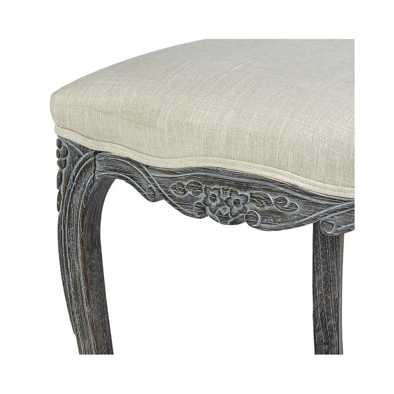 Chaise d'appoint en tissu Riom en ivoire