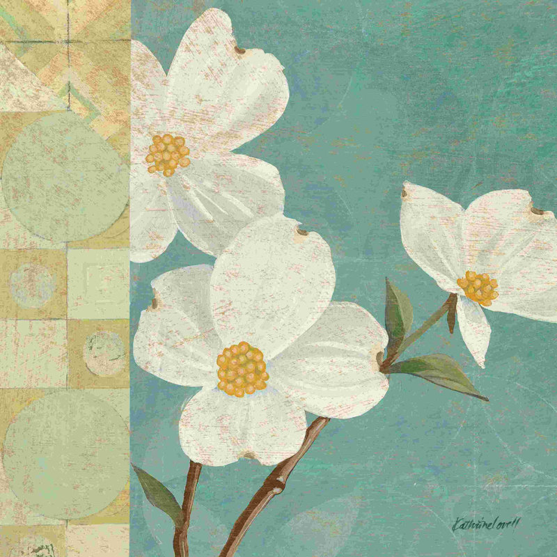 Kimono Blossoms Square I, H 12 po x l 12 po, Non, Toile tendue