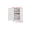 Armoire de salle de bain d'angle avec tablette réglable-1136895833
