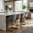 Upholstered Counter Stool with Metal Frame-368227588-339263132