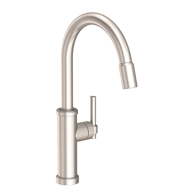Seager Single Handle Pull Down Kitchen Faucet, Satin Nickel (PVD)