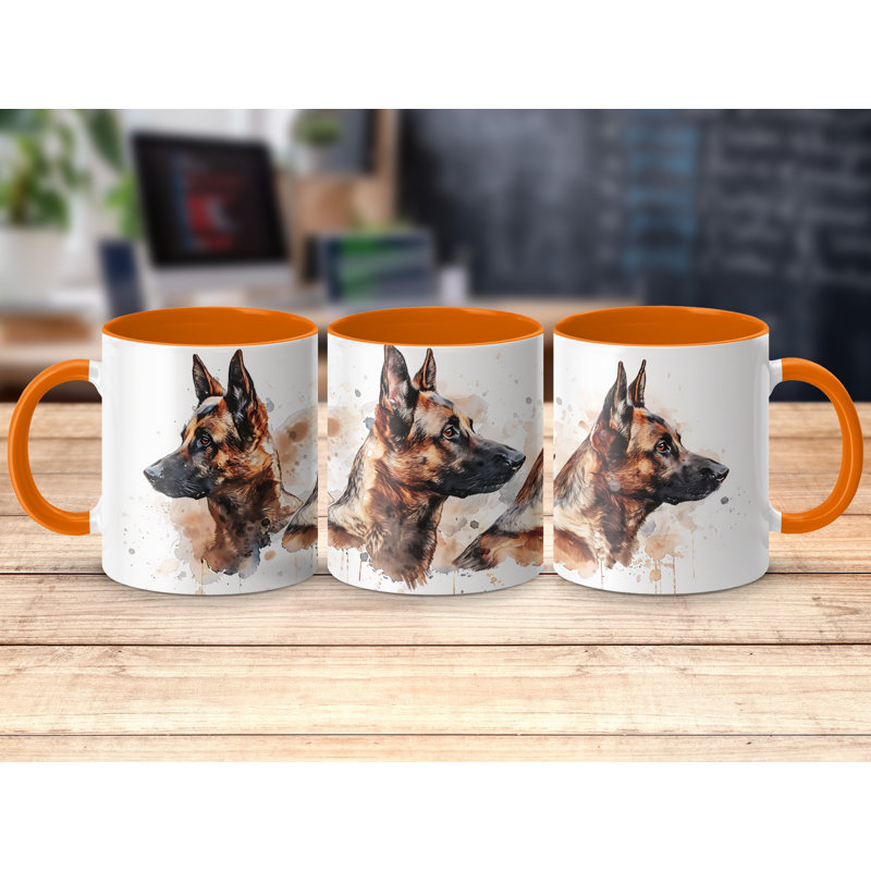 Ceramic Coffee Mug, 3, Orange