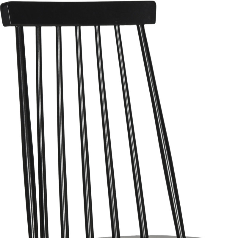 Arikara 44cm Solid Wood Spindle Side Chair, Black