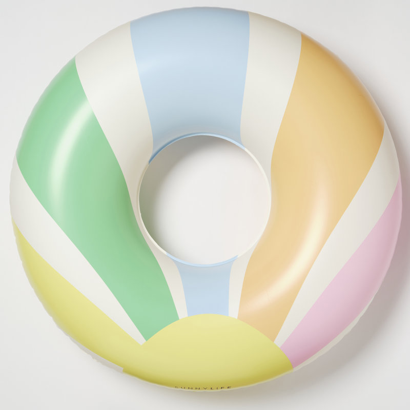 Sunnylife: Tube flottant - Gelato pastel côté piscine - Anneau gonflable rond de 41 po, plage et eau