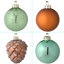 Ensemble de 20 ornements d'arbre de Noël, collection Alpine
