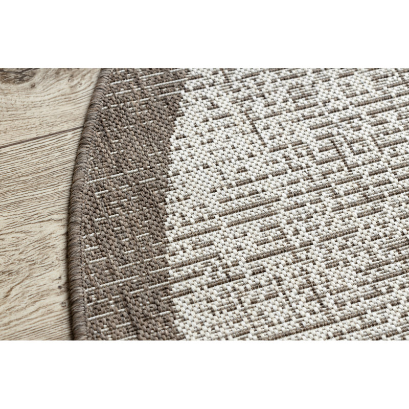 Elioenai Geometric Indoor / Outdoor Area Rug, Round 160cm