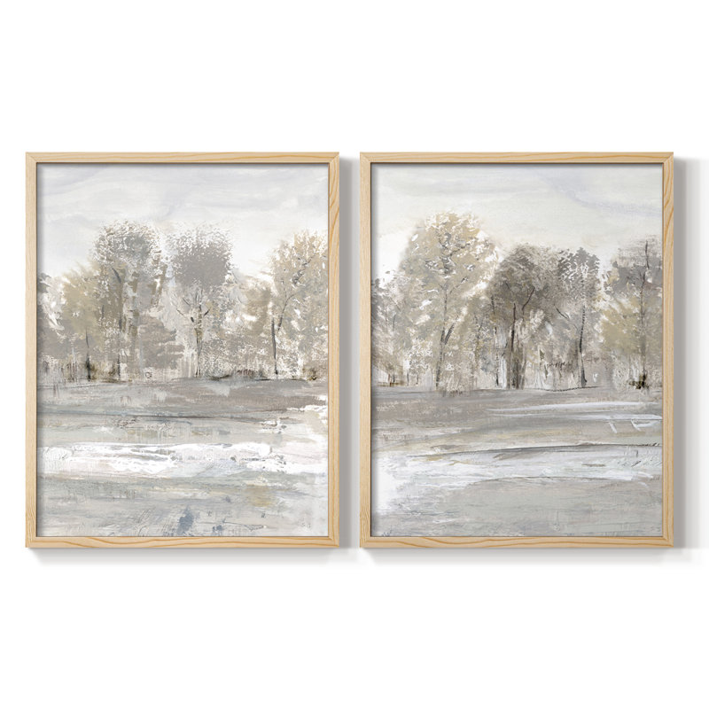 «Meadow's Edge I», reproduction encadrée de qualité supérieure - prête à être accrochée - aucun clou requis - aucun clou requis