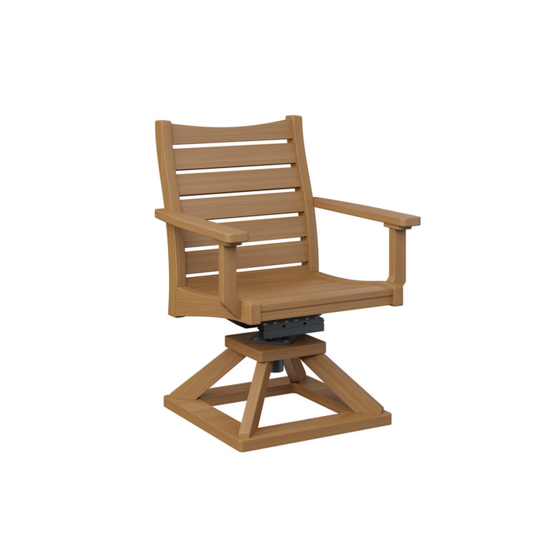 Berlin Gardens Bristol Tropical Swivel Rocker Dining Chair, Natural Teak