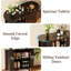 Buffet cannelé avec portes tambourines - noir