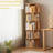 5 Tier Rotating Bookshelf, 360° Display Round Spinning Bookshelf, Space-Saving, Small Space Rotating Bookshelf Tower For Bedroom, Living Room, Home, Office, Wood Color-1428844622
