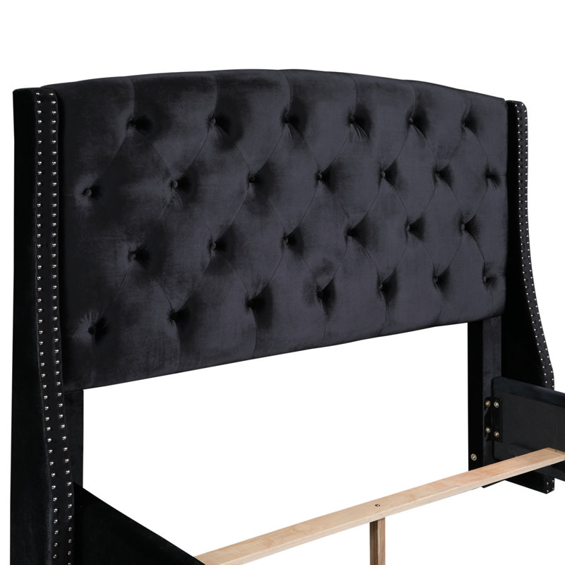 Dorthy Bed, King, Black Velvet