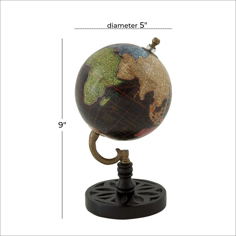 Globe en bois, Noir