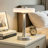 12" Modern Metal LED Rechargeable Table Lamp with Touch Dimmable Light-570386964