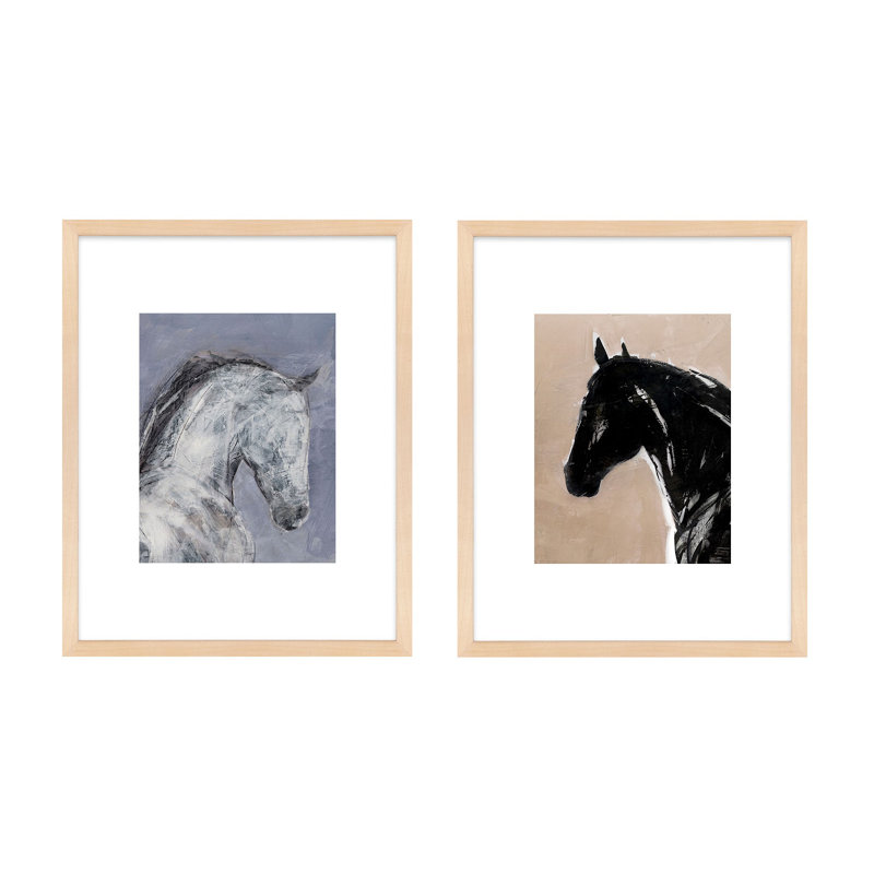 Spirit & Essence Painting by Ivo Stoyanov, Maple Framed Paper, 30" H x 48" W