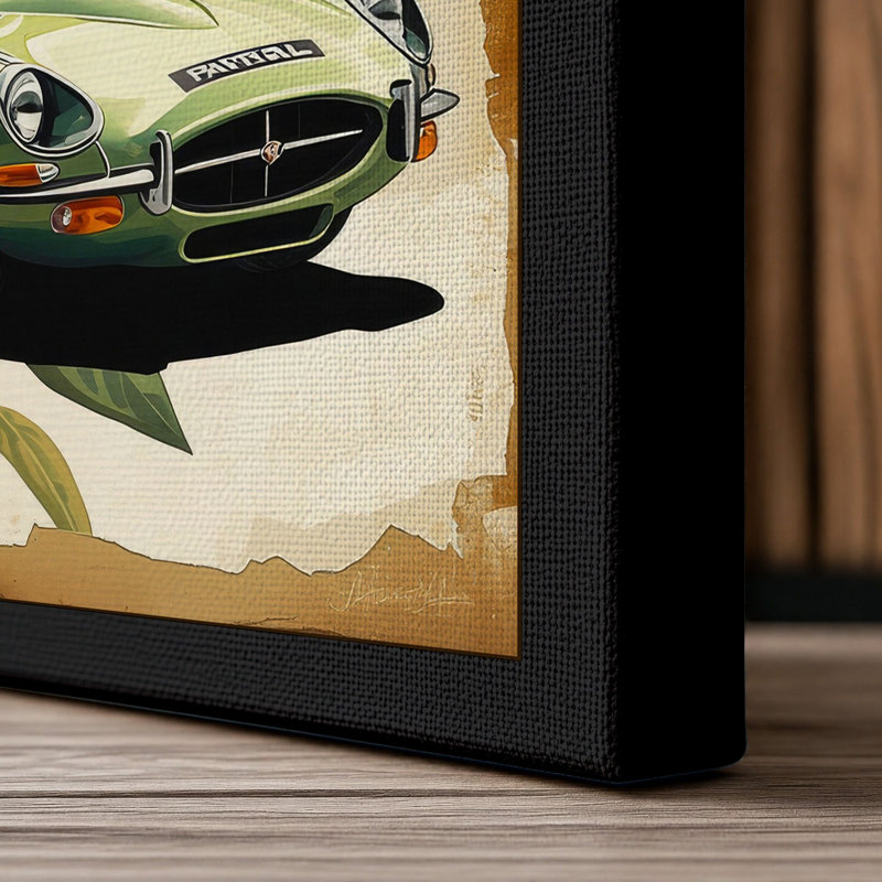 Flower and Machine Eclectic - Wrapped Canvas, 24x16 - 61.0 x 40.6 cm, Black Border