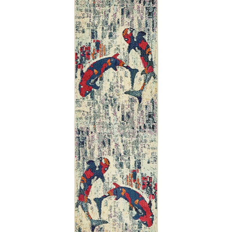 Darrell Washable Abstract Indoor Rug, Runner 2'2" x 6'9"