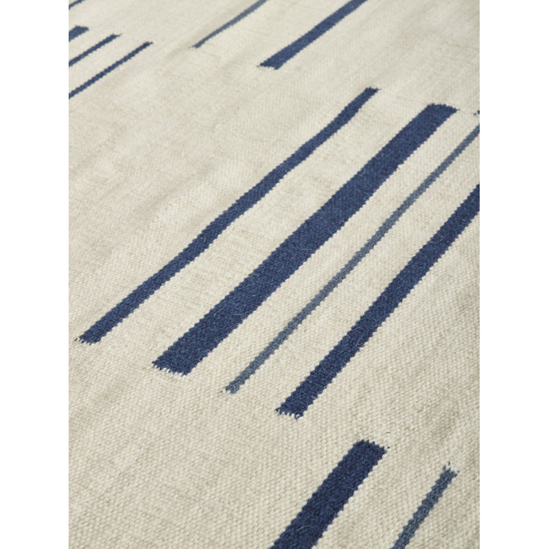 Hazara Rectangle 170 cm x 240 cm Striped Wool Hand Woven Dhurrie Area Rug