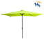 Parasol à DEL 10 pi x 6,5 pi pour patio, manivelle et inclinaison, 26 lumières, jardin rectangulaire 10 pi 6,5 pi, manivelle, piscine inclinable-129907942