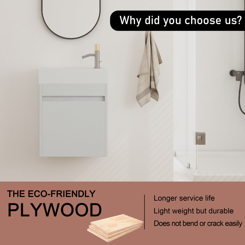 Ensemble de meuble-lavabo simple avec plateau 18,44 Taqwa, Blanc