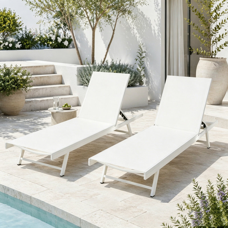 Ensemble de chaise longue d'extérieur