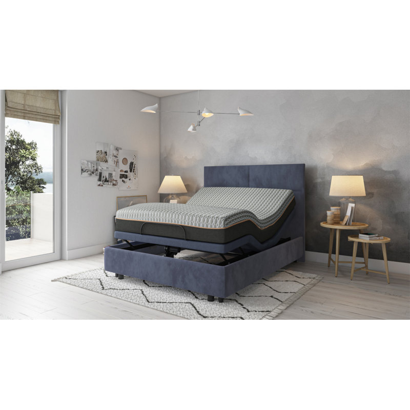Adjustable Bed Base With Three Vibration Modes And Head And Foot Position Adjustments, California King