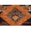 Tapis brun foncé en laine noué à la main de conception unique 6 pi 10 po x 10 pi 8 po